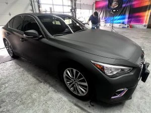 black inifniti wrapping (after)