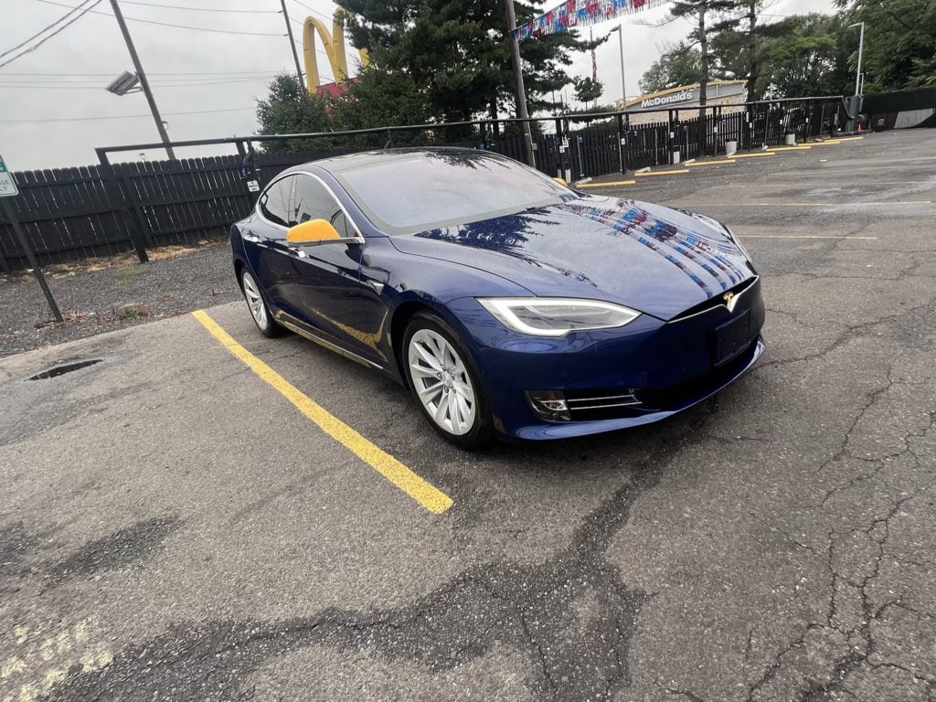 tesla car wrapping (front side)