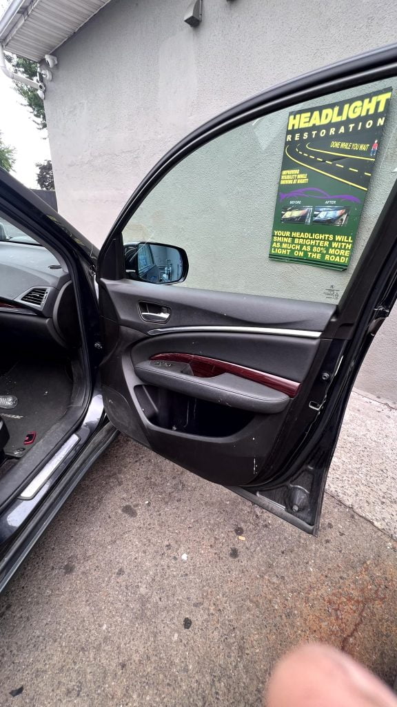 Interior Acura Detailing (Car Door) Before